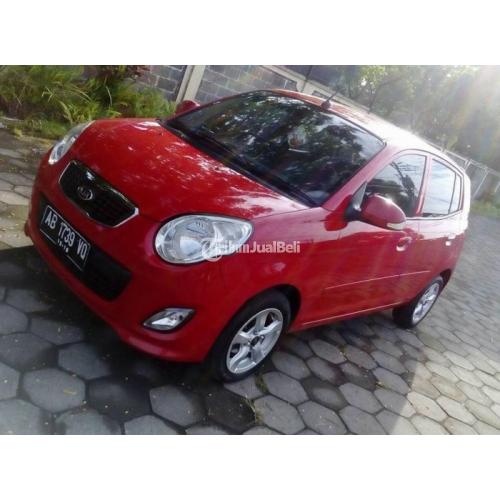 Mobil KIA Picanto Cosmo Tahun 2010 Asli Plat AB Warna Merah Mesin Bagus