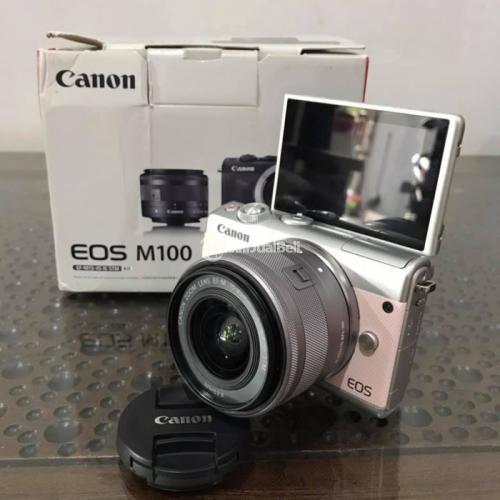 Kamera Bekas Mirrorless Canon Eos M Kit Mulus Normal Fullset Harga