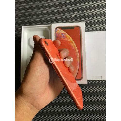 HP Apple IPhone XR 64GB Coral Bekas Mulus Normal Nominus Fullset Di