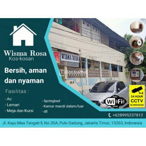 Kosdikosan Wisma Rosa Bersih Nyaman Aman Akses Mudah Di Jakarta Timur