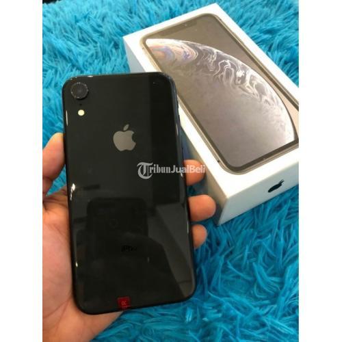 HP Apple IPhone XR 64GB Black Bekas Fullset Mulus Segel ICloud Kosong