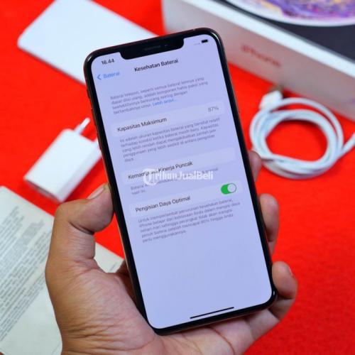 HP IPhone XS Max 64GB Gold IBox Second Fullset Mulus No Minus Normal Di