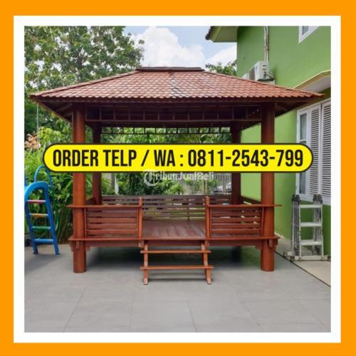 Gazebo Kayu Minimalis Custom Taman Rumah Di Garut Tribun Jualbeli