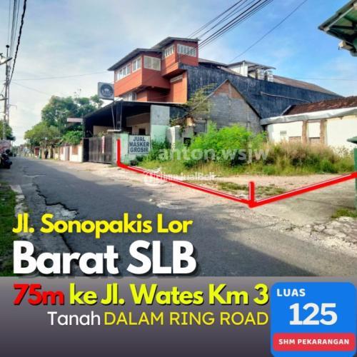 Jual Tanah Luas 125 M2 Sonopakis Barat SLB Jl Wates Km 3 Dalam Ringroad