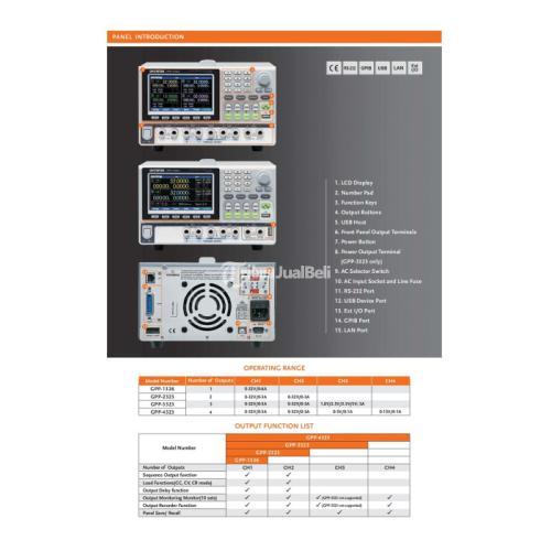 GW Instek GPPdi3323 ThreediOutput Programmable DC Power Supply Di