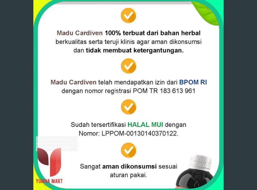 Madu Jantung Kolesterol Cardiven Obat Pengencer Darah Stroke Kardiven