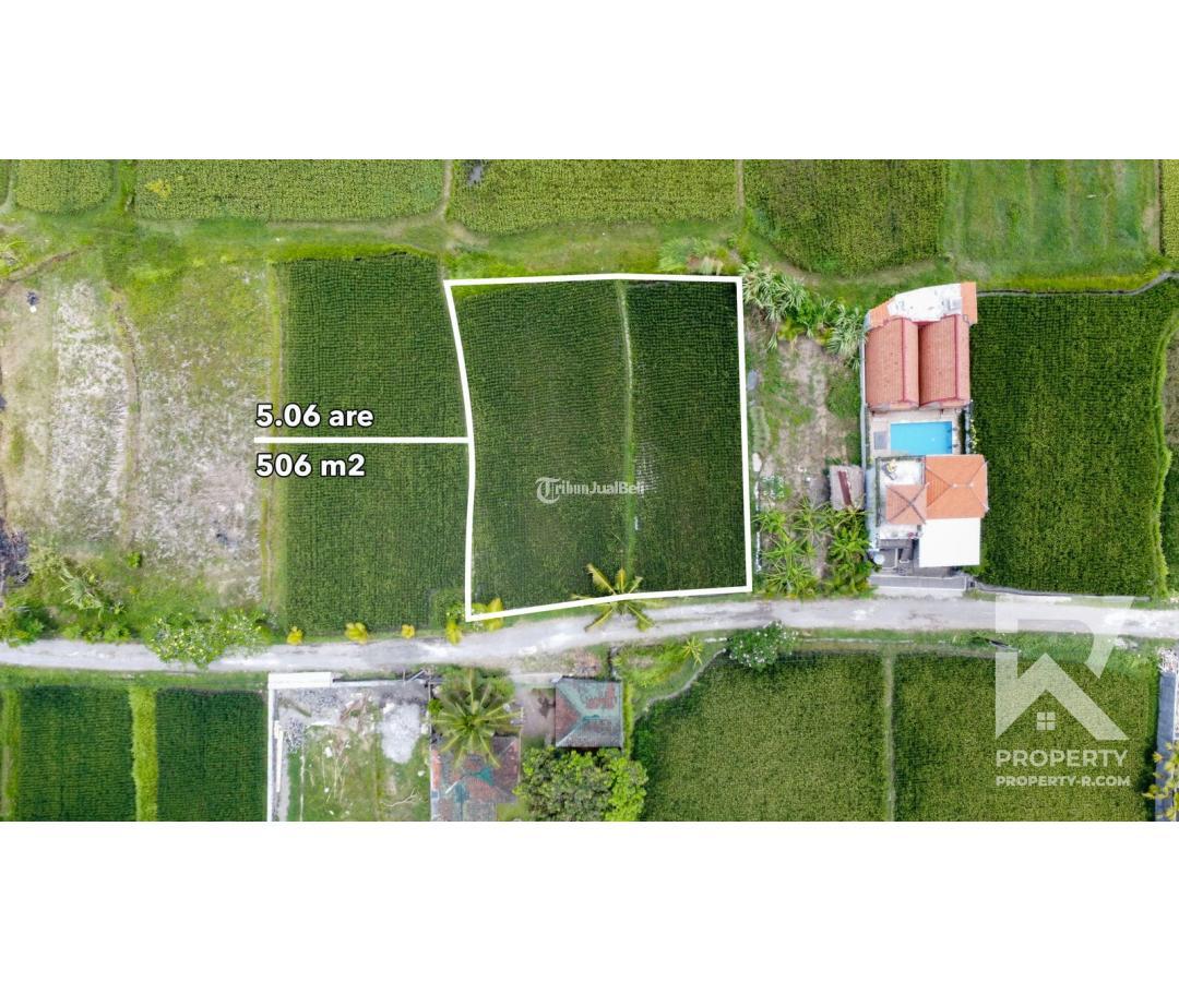 Dijual Tanah Lahan Murah View Sawah Kemenuh Dekat Ubud LT506 SHM Di