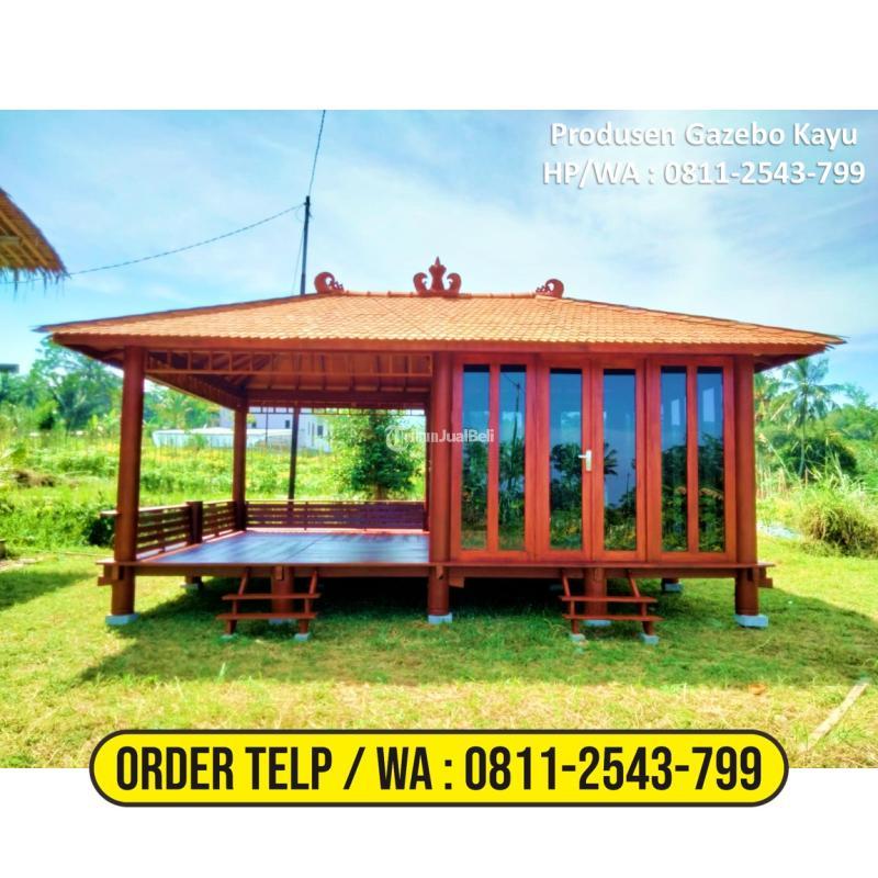 Gazebo Minimalis Rumah Kayu 4x6 Meter Saung Modern Di Jakarta Pusat