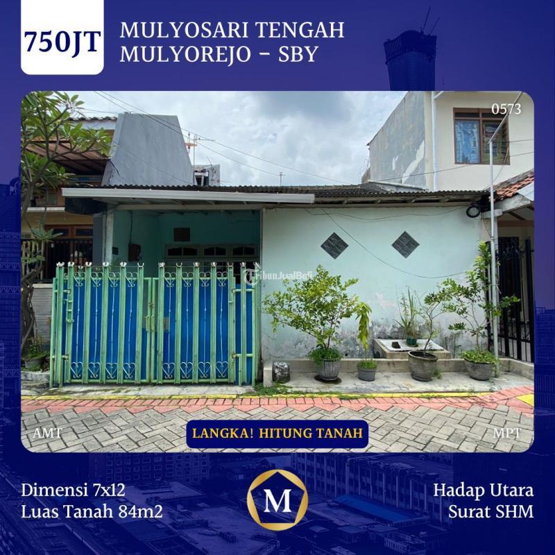 Dijual Rumah Hitung Tanah Mulyosari Tengah Surabaya 750 Juta SHM Hadap