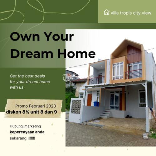 Dijual Rumah Modern Murah 2 Lantai Tipe 60 66 Berlokasi Strategis Di