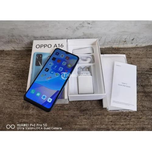 HP Oppo A16 6 128GB Bekas Mulus Nominus Fullset Garansi Aktif Di