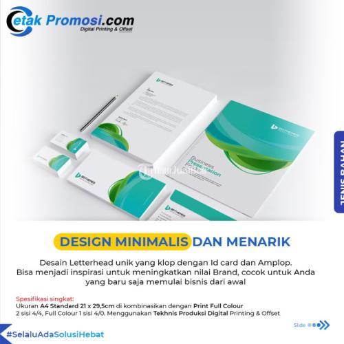 Cetak Letterhead Kop Surat Design Custom Ukuran A Kualitas Premium