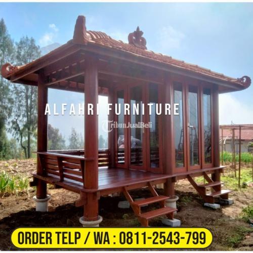 Gazebo Kayu Minimalis Taman Rumah Di Bogor Tribun JualBeli