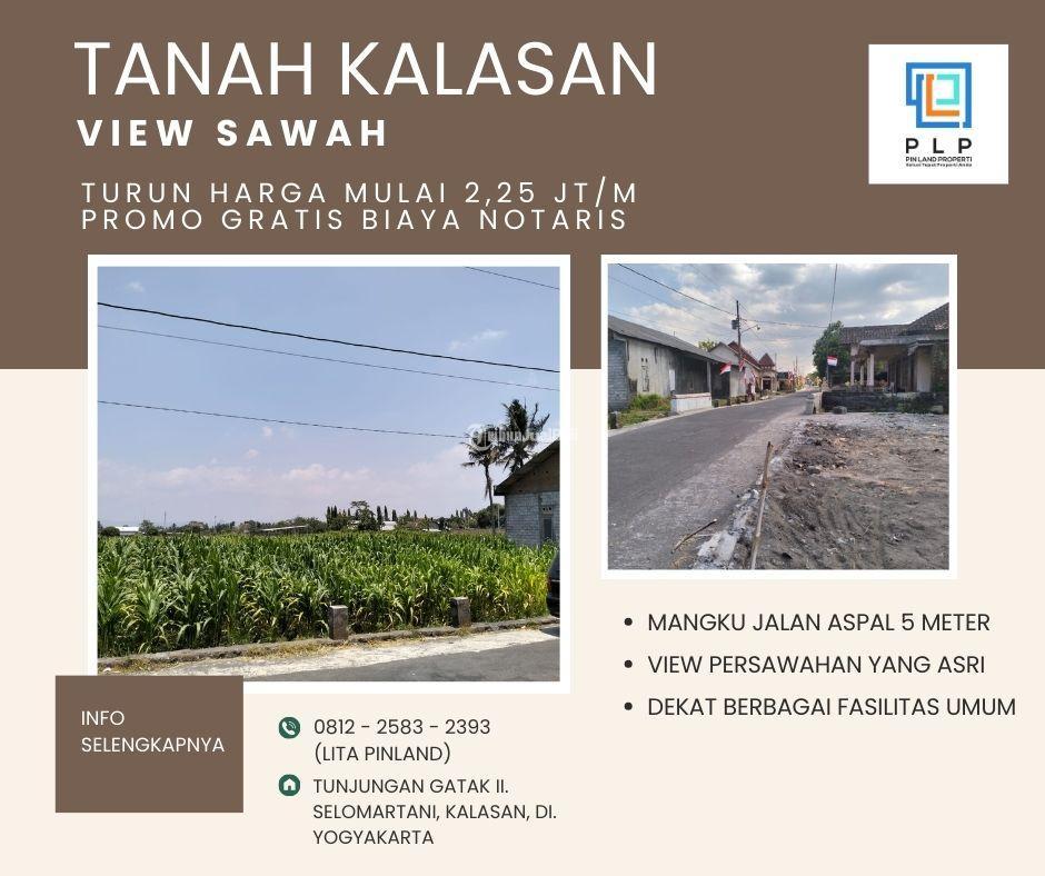 Dijual Tanah Kavling Kalasan Mangku Jalan Aspal View Sawah Meter