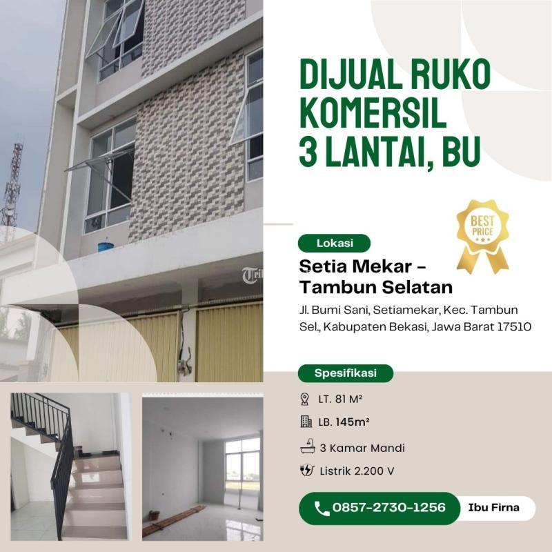 Dijual Cepat Ruko Lantai Lt Lb Km Di Area Setia Mekar Tambun