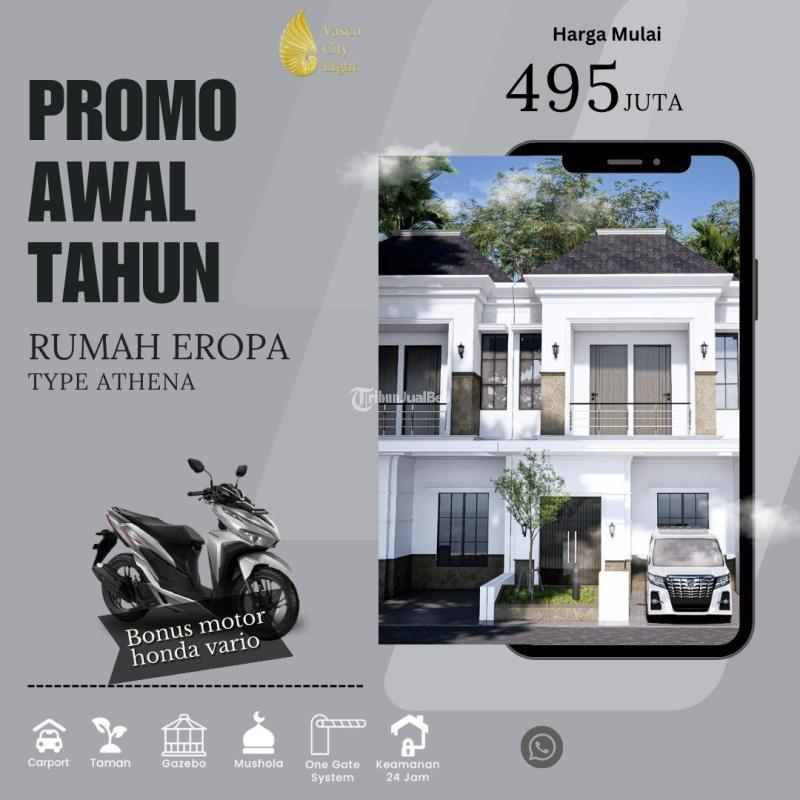 Jual Rumah Bergaya Eropa Tipe Kt Km Bonus Kitchen Set Untuk