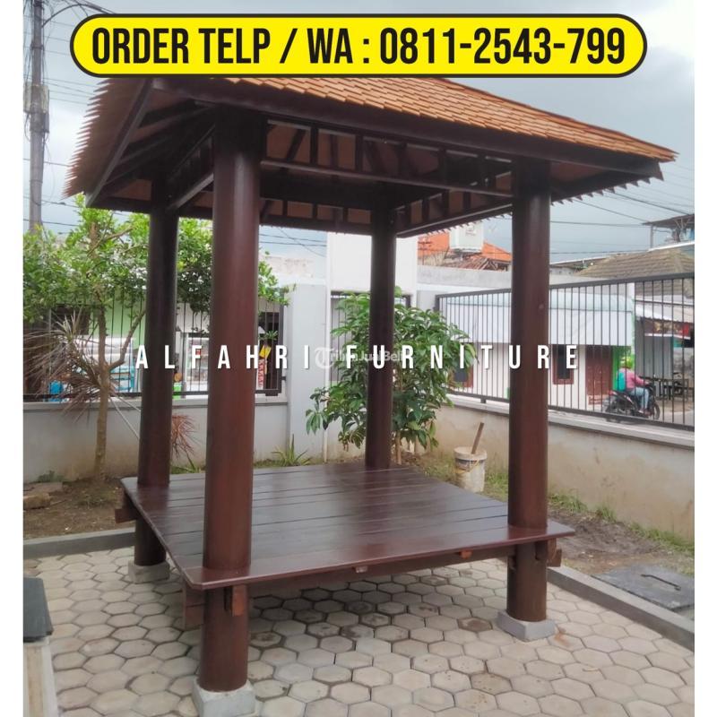 Gazebo Terbaru X Minimalis Kayu Glugu Di Bandung Jawa Barat