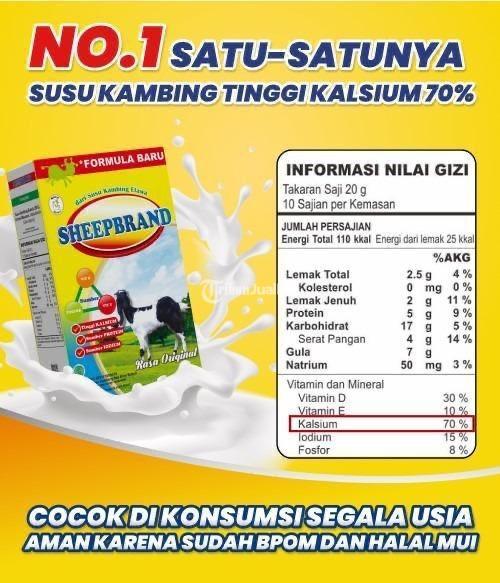 Sheepbrand Kalsium Susu Kambing Etawa Bantu Nutrisi Tulang Dan Sendi Di