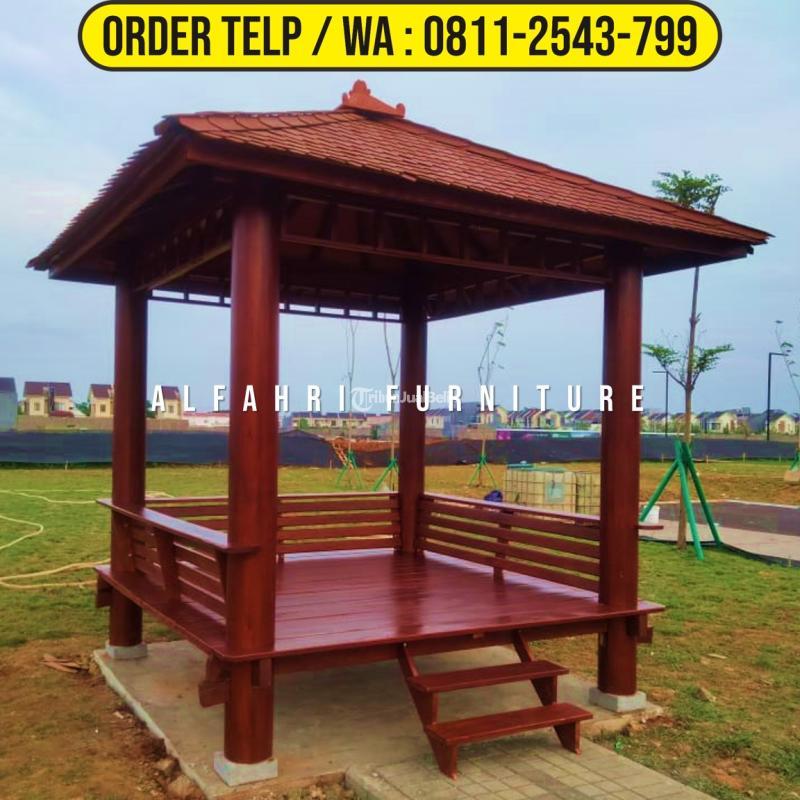 Gazebo Taman Halaman Rumah 2 5x2 5 Kayu Kelapa Minimalis Di Bandung