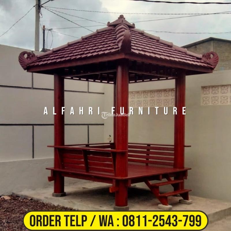 Gazebo Taman Sekolah 2x2 Kayu Minimalis Di Bogor Jawa Barat Tribun