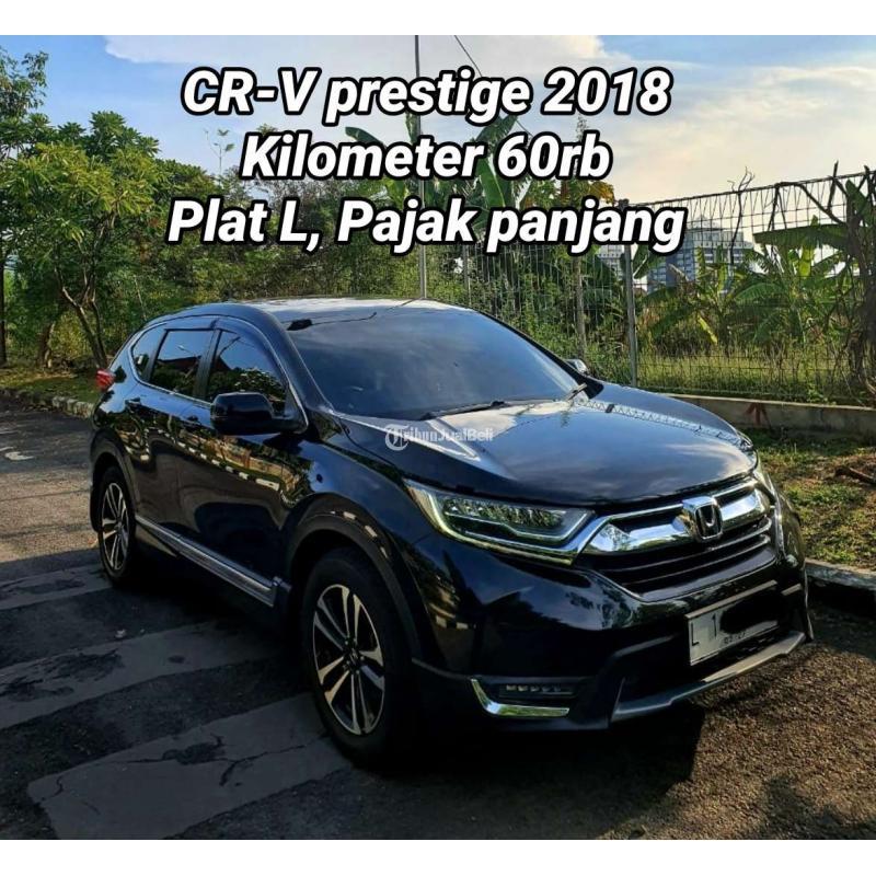 Mobil Honda CRV Turbo Prestige 2018 KM60 Hitam Bekas Pajak Panjang Di