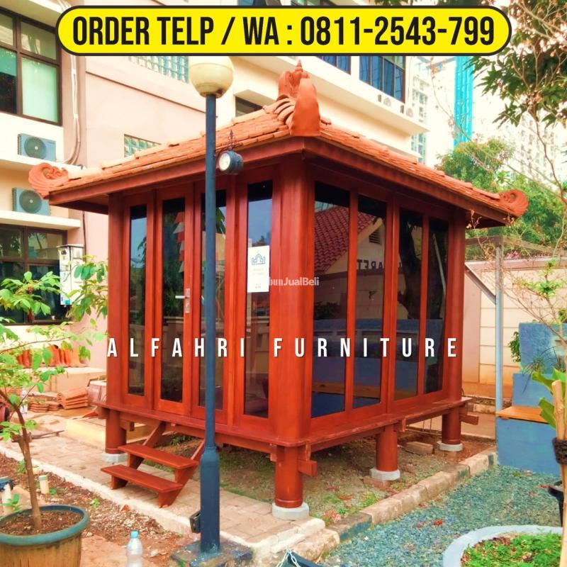 Gazebo Gardens X Mushola Minimalis Kayu Kelapa Tribun Jualbeli