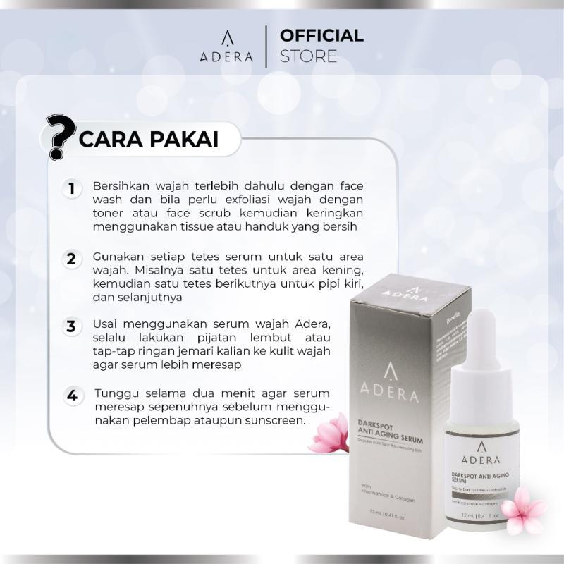 Adera Darkspot Original Pencerah Wajah Penghilang Noda Flek Hitam Cod