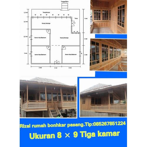 Rumah kayu bongkar pasang palembang