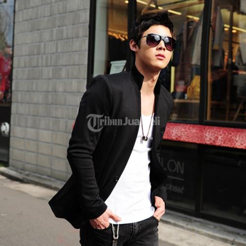 Jas Pria 29EE0054 - Blazer Korean Black Style BK-02