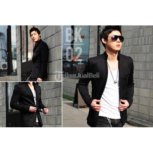 Jas Pria 29EE0054 - Blazer Korean Black Style BK-02
