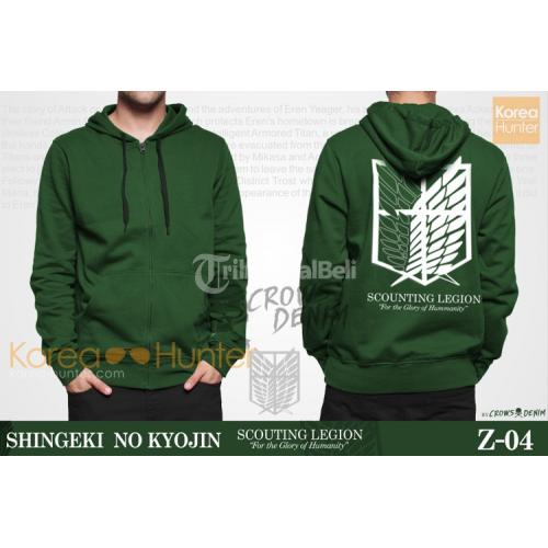 Jual Jas Pria Exclusive Jaket-Korean | JAKET ANIME SHINGEKI NO KYOJIN - GREEN HO