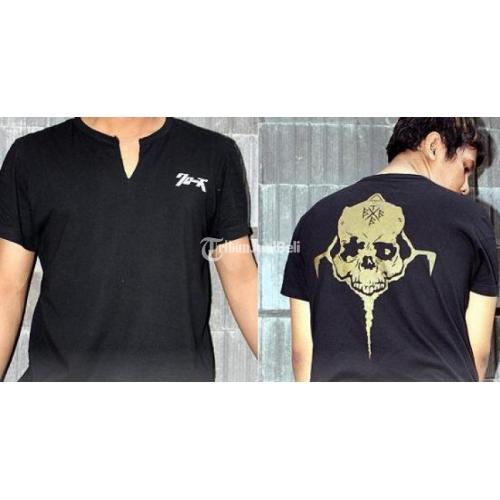 Kaos Oblong Cowok Crows Zero Jogja V-Neck Genji Skull Harga Murah - Yogyakarta