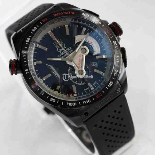 Tagheuer Grand Carrera Cal36 Black Rubber Kualitas KW Super