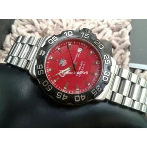 Jam Tangan Pria Mewah Tag Heuer Formula 1 Red Dial Original Seken