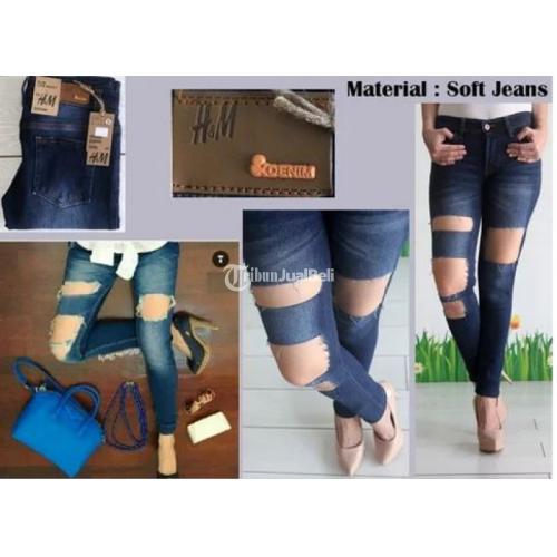 Celana Ripped Jeans Cewek New Product Banyak Warna & Merk Harga Murah