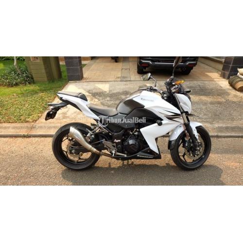 KAWASAKI NINJA z250 CC Tahun 2013 Warna Putih Modif Z800 - Banten