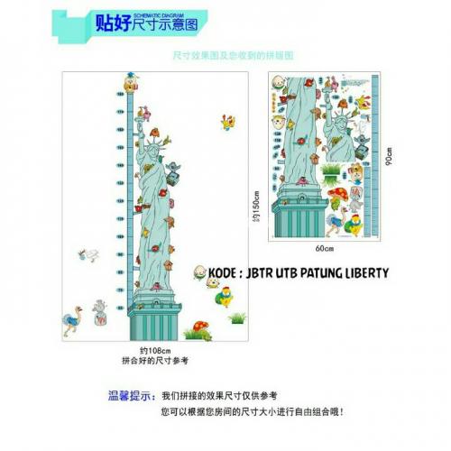 Sticker Dinding Tinggi Badan Anak Kartun Murah Wallpaper - Solo