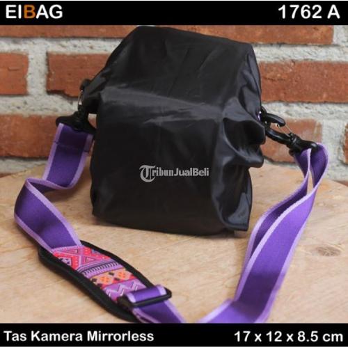 Tas Kamera Mirrorless Motif Tribal Selempang Warna Ungu & Pink di