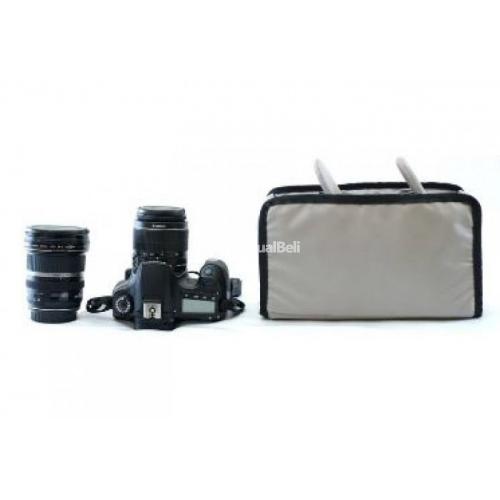 Hip Pack Tas Pinggang Cowok Hitam Compartment Insert Camera Murah