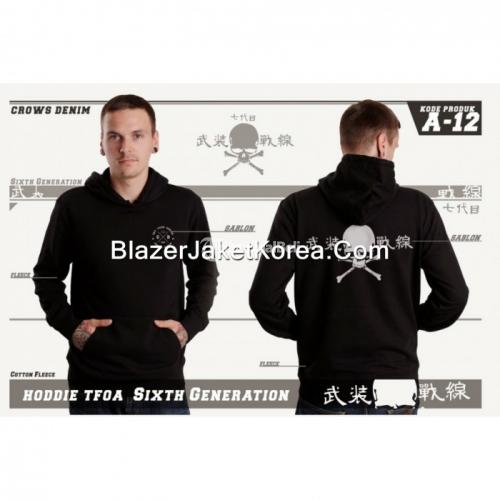 jaket Hoddie TFOA 7th Generation Kode : A-12 - hitam - Jogja