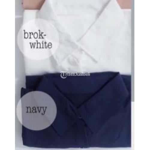 Tunik Pocket Bahan Wolfis Kancing Depan Full Kantong Kanan & Kiri Banyak Warna - Solo