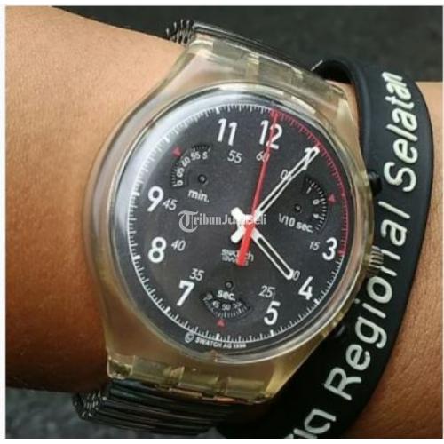 Jam Tangan Swatch Chrono Speedcounters SCK1131997 Bekas Second