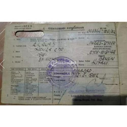 Motor Klasik Honda C70 Tahun 1981 Bekas Second Harga Murah - Jakarta Pusat