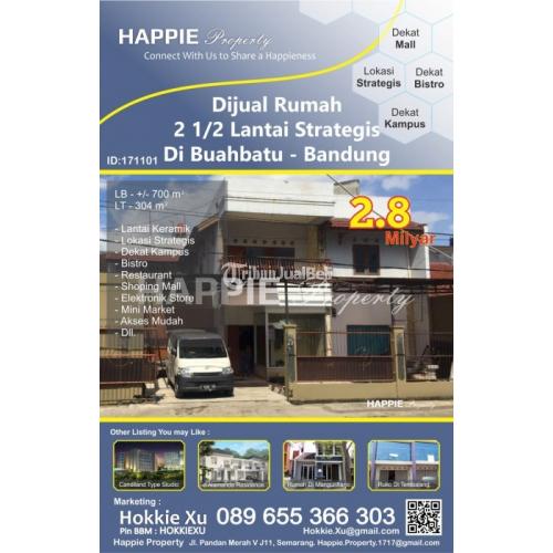 Rumah Minimalis 2 1/2 LT Di Buahbatu Harga Murah Strategis - Bandung