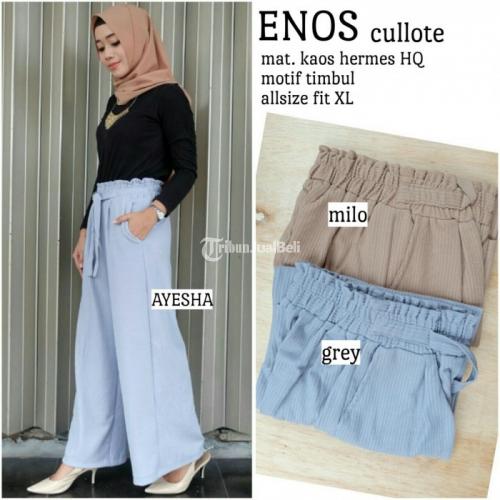 Celana Panjang Enos Cullote Bahan Kaos Hermes HQ Motif Simbol - Solo