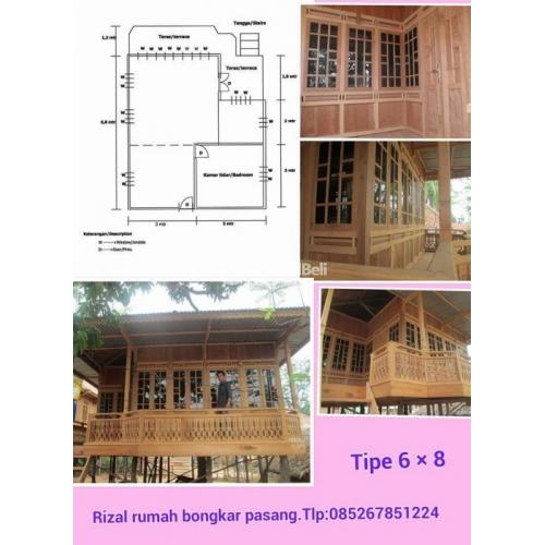 Rumah Kayu Bongkar Pasang Cocok Buat Hunian Atau Gazebo Harga Terjangkau - Ogan Ilir