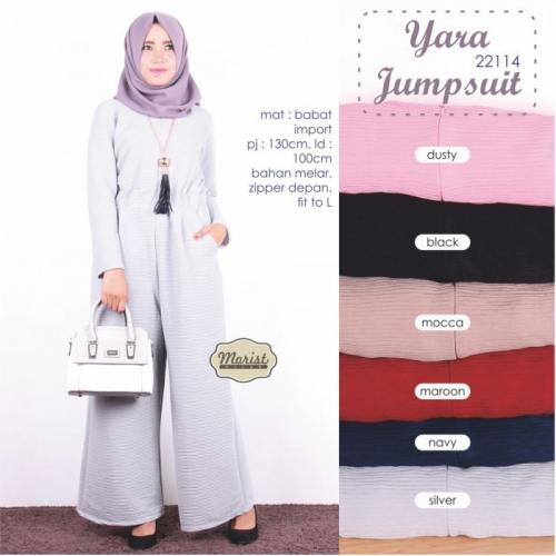 Baju Wanita Yara Jumpsuit Model Terkini Fit L Black Dusty Harga Murah - Solo