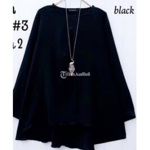 Liona Blouse #3 Bahan Bubble Crepe Warna Komplit Size XXL Hingga XXXL - Solo