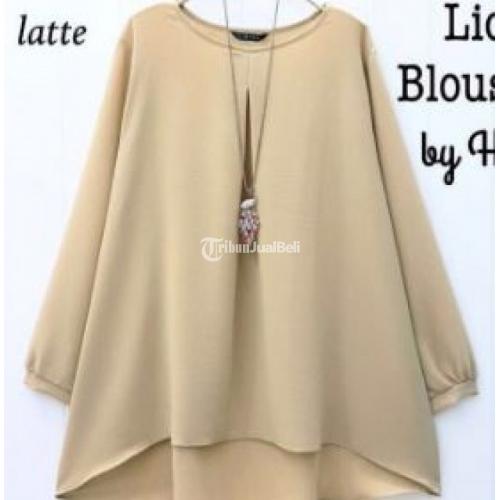 Liona Blouse #3 Bahan Bubble Crepe Warna Komplit Size XXL Hingga XXXL - Solo