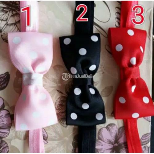 Bandana Pita Polkadot Bahan Halus Tidak Gatal Dipakai Harga Murah - Surabaya